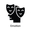 Emotion vector solid Icon Design illustration. Human Mentality Symbol on White background EPS 10 File