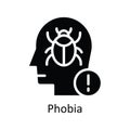 Phobia vector solid Icon Design illustration. Human Mentality Symbol on White background EPS 10 File
