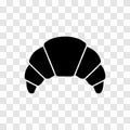 Bakery croissant icon for food apps and websites