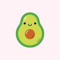 Cute happy smiling avocado character icon Royalty Free Stock Photo