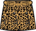 Skirt with Leopard Skin Pattern for Kid Girls