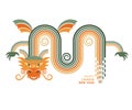 Chinese Happy New Year 2024. Year of the Dragon. Symbol of New Year.