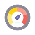 Speedometer vector flat Icon Design illustration. Product management Symbol on White background EPS 10 File Royalty Free Stock Photo