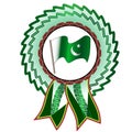 Beautiful badge for 14 august pakistan independence day Royalty Free Stock Photo