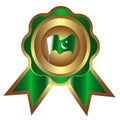 Pakistani gold badge for 14th august of pakistan independence day Royalty Free Stock Photo
