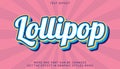 Lollipop text effect template in 3d design Royalty Free Stock Photo