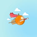 superhero orange flying