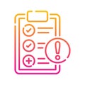 Pass fail vector Gradient icon style illustration. EPS 10 file