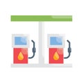 Gas station vector Flat icon style illustration. Eps 10 file Royalty Free Stock Photo