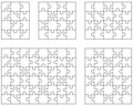 white puzzles, separate pieces Royalty Free Stock Photo