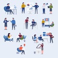 People Businnes flat design working together, Flat modern vector illustration.