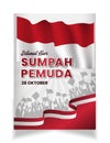 Happy Indonesian Youth Pledge. Suitable for greeting card, poster and banner