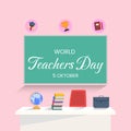 World Teacher\'s Day, for banner, poster, greeting card, invitation. vector illustration