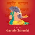 Free vector flat Ganesh chaturthi concept Royalty Free Stock Photo