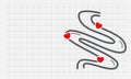 Healthy Intestines. Depicted with gut outline and love symbol with heart.