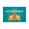 Happy Oktoberfest flat vector design