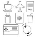 Set of airport icons Royalty Free Stock Photo