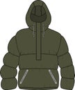 Unisex Wear Puffer Padded Jacket with Hood