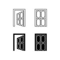 door icon. line, shilouette, minimal, thin, simple and clean Royalty Free Stock Photo