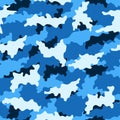 Abstract sea camouflage seamless pattern