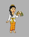 Indonesian Balinese in Traditional Dress