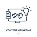 Content Marketing Icon. Copywriting, Blog, Content. Editable Stroke. Vector Icon