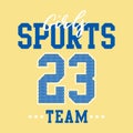 Girls sports team number 23