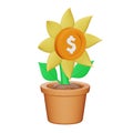 Investment plant 3d rendering isometric icon.