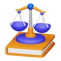 Legal service 3d rendering isometric icon.