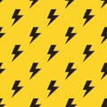 black lightning pattern on yellow background