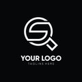 Letter S Magnifying Glass Logo Design Vector Icon Graphic Royalty Free Stock Photo