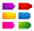 Free empty Sale discount specials banner price tag, sticker half off, save percent coupon icon multi color.