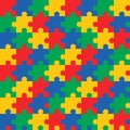 colorful puzzle seamless pattern