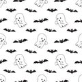 Abstract seamless halloween pattern for girls or boys