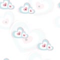 seamless pattern with evil eye in heart shape Royalty Free Stock Photo