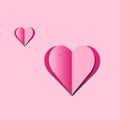 heart papercut vector illustration