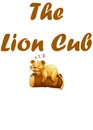 The cute lion cub design