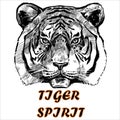 The tiger spirit design for t-shirt print