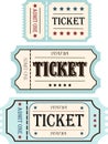 tickets Vintage cinema ticket concert and festival event, movie theater coupon Poster