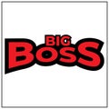 Big Boss text effect illustration vector design in red and black