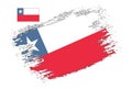 Brush Design Chile Flag Vector Royalty Free Stock Photo