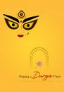 Vector happy durga puja . social media post .Hindu festival. durga puja. mahalaya post.Puja Frame. Royalty Free Stock Photo