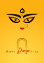 Vector happy durga puja . social media post. Hindu festival. durga puja. mahalaya post.Puja Frame. Royalty Free Stock Photo