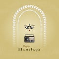 Vector happy durga puja . social media post . durga puja mahalaya post.maa Durga faceDurga Puja Frame . Royalty Free Stock Photo