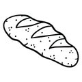 Loaf bread vector. Royalty Free Stock Photo