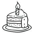 Birthday cake vector. Royalty Free Stock Photo