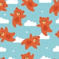 seamless pattern cartoon bears