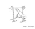 barbell bench press Royalty Free Stock Photo