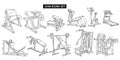 Gym icons set Royalty Free Stock Photo