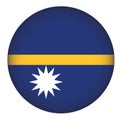 Nauru Flag Round Shape Vector Royalty Free Stock Photo